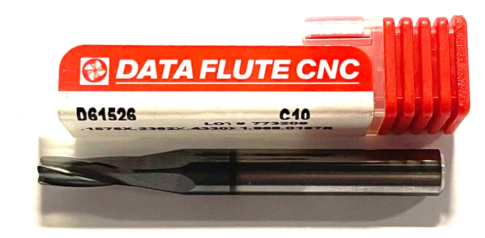 Data Flute CNC Carbide End Mill .1575 x .2362 x .4330 x 1.968 5FL .0197 Radius - Image 1 of 1