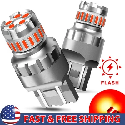 AUXITO 7443 7440 Rojo Freno Trasero Luz de Parada LED Bombillas Flash Intermitente Estroboscópico 12V Foto 1 de 4