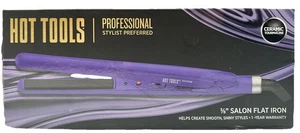 Hot Tools Professional Ceramic Tourmaline Flat Iron 3/8” Purple NEW OPEN BOX - Picture 1 of 6