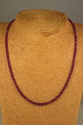 SPINELL KETTE COLLIER 52ct. Granatrot Schmuck Edelstein Heilstein Halskette NEU - Bild 1 von 4