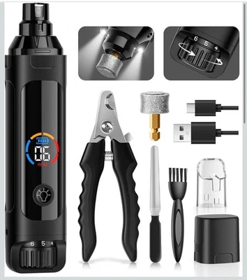 Molinillo de uñas para perros, recortador de uñas eléctrico silencioso para perros con luz LED para todas las mascotas Foto 1 de 4