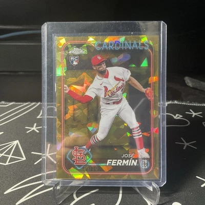 Jose Fermín Topps Chrome Rookie Gold 19/50 - Image 1 of 2
