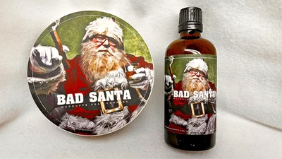 MacDuff's Soap Company - BAD SANTA - Juego de jabón de afeitar y para después del afeitado Foto 1 de 4