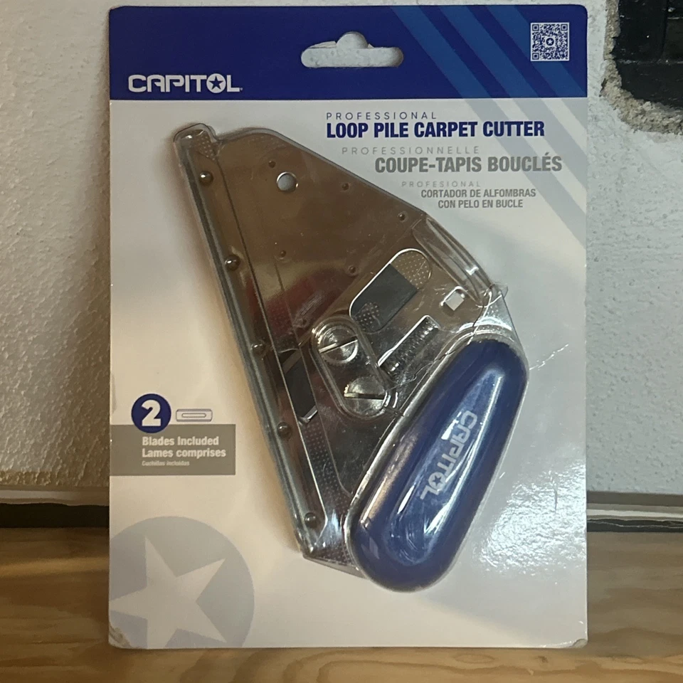 Pila de bucle profesional CAPITOL con cuchillas cortadoras de alfombras de dos hojas, azul 110550 Foto 1 de 1