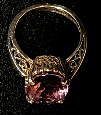 Kabana sterling silver amethyst filigree ring size 6 - Image 1 of 4