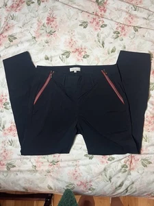 Anatomie Collection Flora Honiara Pant Zipper Detail Black Red Size M NWT Travel - Picture 1 of 3