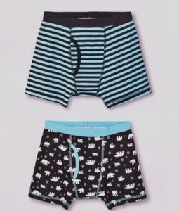 Cat & Jack Boys 2 Packs Baby Blue/Black/White Boxer Briefs Underwear 6-7 Small - Picture 1 of 1