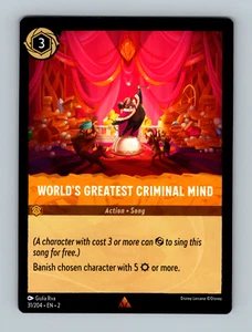 Disney Lorcana: Rise of the Floodborn - World's Greatest Criminal -31/204 - Rare - Picture 1 of 2