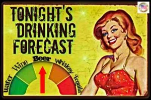 ADJUSTABLE GAUGE BAR SIGN! FUNNY MAN CAVE METAL 8"X12" USA! BEER DRINKING DECOR - Picture 1 of 1