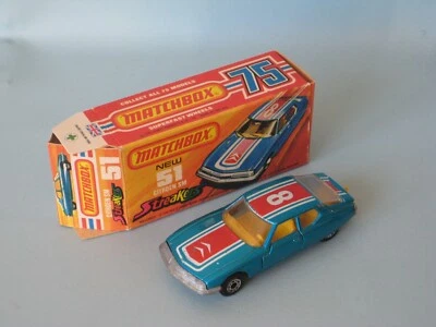 Lesney Matchbox Superfast 51 Citroen SM Streaker Yellow Seat Boxed Toy Model - Image 1 of 3