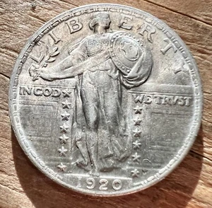 1920 Standing Liberty 90% Silver Antique Quarter BU+++ Highly Detailed UNC Coin* - Picture 1 of 3