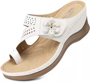 Women'S Wedge Sandals Platform: Comfortable Slip on Dressy Casual Bohemian Flowe - Picture 1 of 6