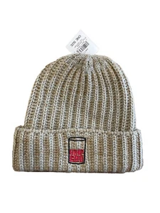 AMERICAN RAG Oat Beige Drink Glass Knit Cuffed Beanie Hat Cap NEW OSFM - Picture 1 of 1