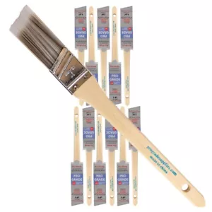 12PK 1" Angle House Wall,Trim Paint Brush Set Home Exterior or Interior Brushes - Picture 1 of 7