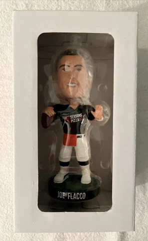 Joe Flacco Seasons Pizza Bobblehead 2014 Official New in Box Baltimore Ravens 🔥 Cover