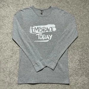 Embrace Today Long Sleeve Shirt Adult Large Gray Next Level Tag Unisex - Picture 1 of 9
