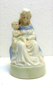 Mother and Child (Mother Mary?) Ceramic Music Box - Picture 1 of 6