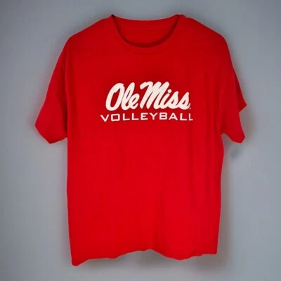 Ole Miss Rebels Volleyball Red Short Sleeve T Shirt Medium - Image 1 of 4