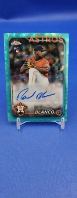 2024 Topps Chrome Update Ronel Blanco Rookie RC Aqua Wave Refractor Auto #/199 - Image 1 of 2