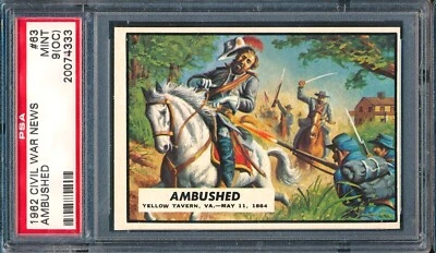 1962 Topps Civil War News #63: Ambushed ~ PSA 9 oc - Image 1 of 2