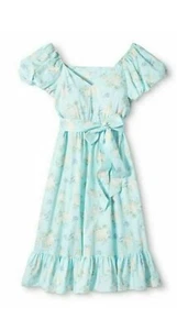 New LOVE SHACK FANCY x Target Estelle Blue Floral Ruffle Midi Dress 12 - Picture 1 of 2