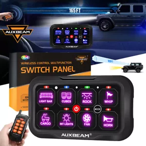 AUXBEAM RGB 8 Gang Switch Panel ATV Electronic Circuit System Remote Control Kit - Picture 1 of 12