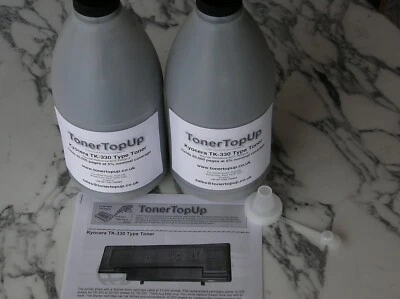 Dois frascos de refil de toner compatível Kyocera FS-2000 3900 4000 TK-330 320 310 - Imagem 1 de 2