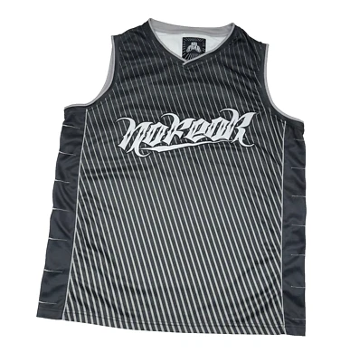 Vintage No Fear Tank Top Jersey Mens Large Black Sleeveless Embroidered Y2k - Image 1 of 4