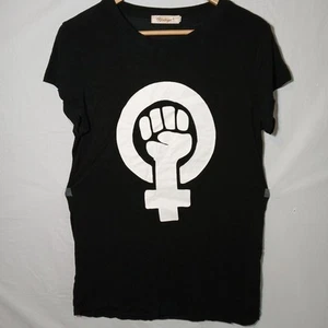 Feminist Logo T-Shirt Damen Frauen Größe M Girl Power! - Bild 1 von 3