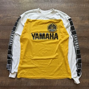 Vintage 70er 80er Herren L Yamaha Motorrad Nylon Biker Racing Distressed Trikot - Bild 1 von 10
