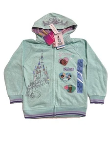 Character Kids Girls French Terry Jacket, Disney Princesses, S 6/7 - Picture 1 of 2