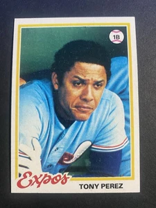 1978 Topps Baseball Tony Perez Montreal Expos Card #15 Hall of Famer (f) - Picture 1 of 2