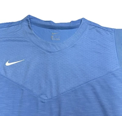 Camisa masculina Nike Air manga longa UV Team Sideline Dri-Fit 3XL Valor azul CW3539 - Imagem 1 de 4