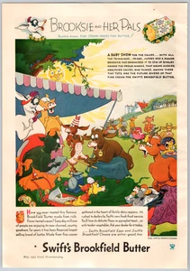Advertising Print Ad 1935 Swift's Brookfield Butter Brookside and Her Pals - Picture 1 of 1