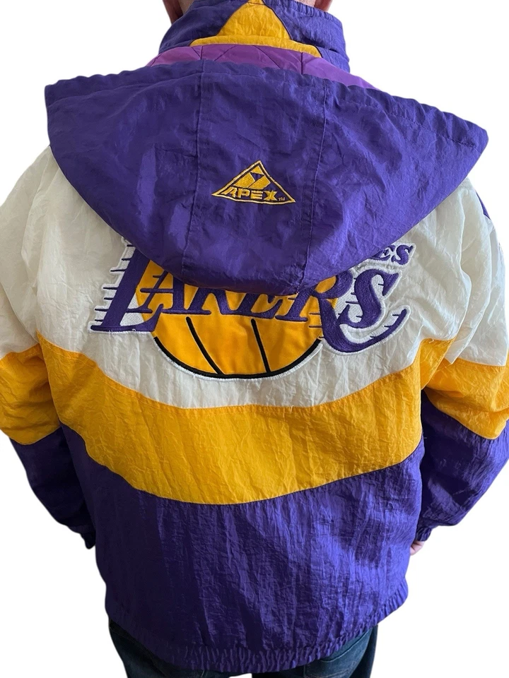 CHAQUETA CON CAPUCHA VINTAGE RARA APEX ONE NBA LOS ANGELES LAKERS TALLA M Foto 1 de 4