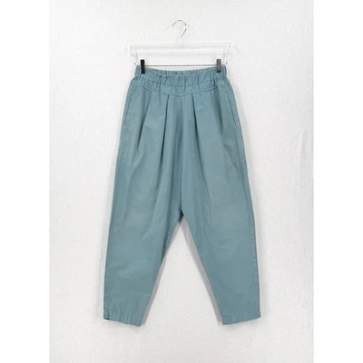 Pantalones de carpintero BLACK CRANE XS azul verde plisados tiro alto tirar en globo Foto 1 de 4