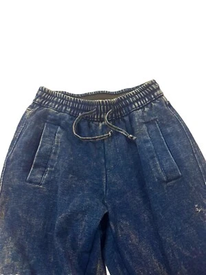 HELMUT LANG blue Distressed Denim Cotton Women’s Sweatpants - Image 1 of 4