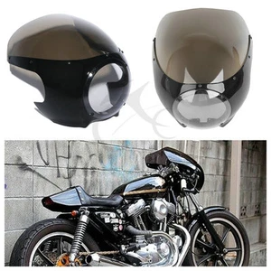 5.75" 5-3/4" Cafe Racer Headlight Fairing Windscreen Fits For Harley Sportster - Picture 1 of 6