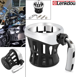 Handlebar Water Drink Cup Holder Perch Mount For Harley Softail Touring Cruisers - Picture 1 of 10