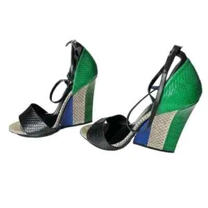 Roberto Cavalli Snakeskin Heels Size 39 - Picture 1 of 10