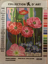 needlepoint canvas 30x40 Wild Flowers Canvas Only 12x16 Inch