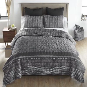 Donna Sharp Queen Bedding Set - 3 Piece - Nomad Contemporary Quilt Set with - Picture 1 of 5