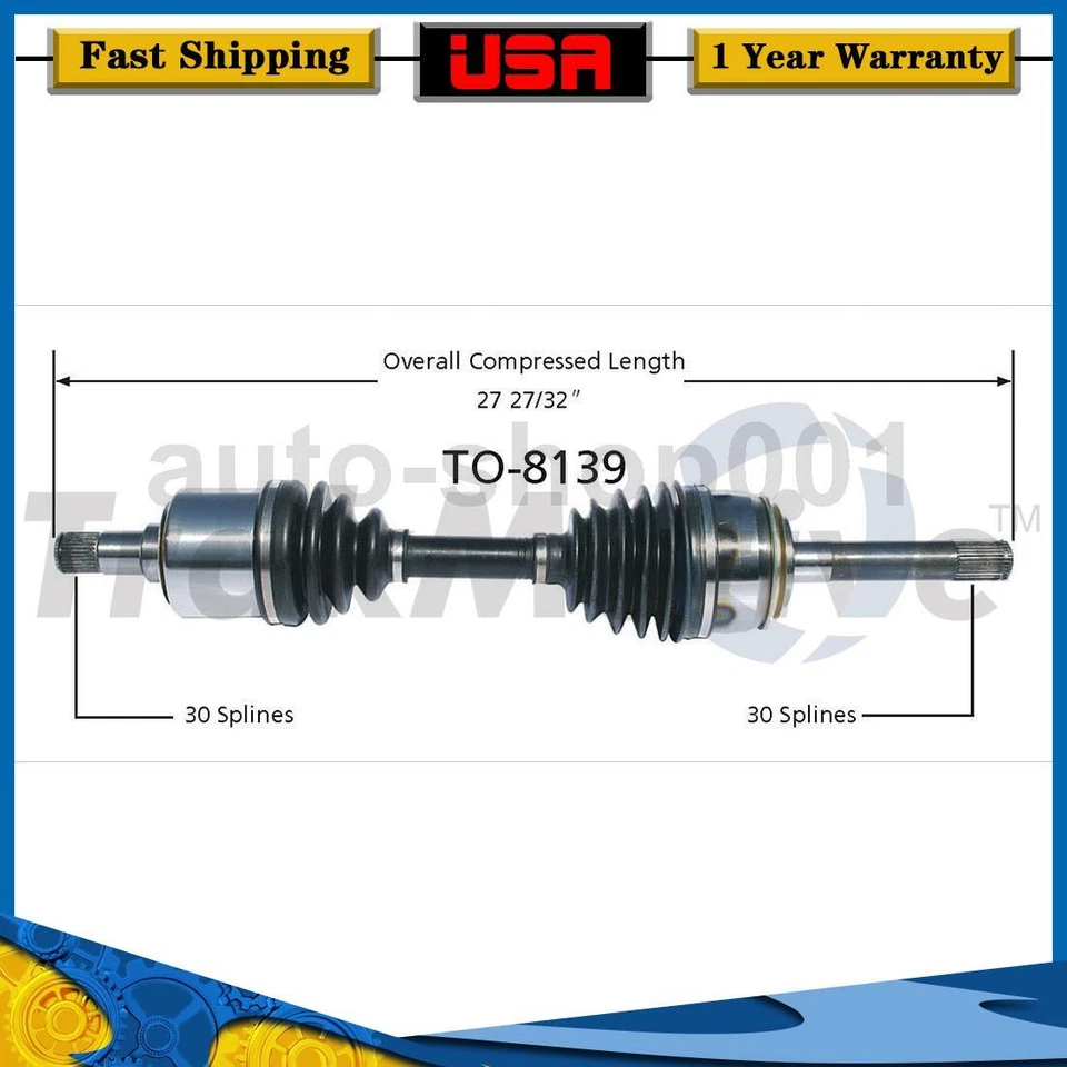 Junta de eje CV delantero derecho TrakMotive para Lexus LX470 2007 2006 2005 2004 Foto 1 de 1