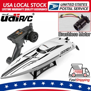 UDIRC RC Boat Brushless 50KM/H Electric Racing Boat UDI005 Hobby RTR Adults Kids - Picture 1 of 12