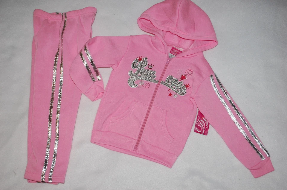 CHAQUETA SUDADERA Y PANTALÓN ROSA BEBÉ NIÑA TALLA 12 18 24 MO 2T 3T 4T Foto 1 de 1