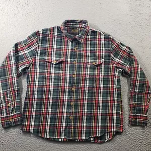 Lucky Brand Shirt Herren XL extra groß geknöpft Flanell kariert Samstag Stretch - Bild 1 von 10
