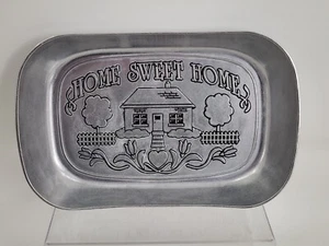 Home Sweet Home Wilton Armetale Pewter Bread Tray Metal - 10-3/4"x 7" - Picture 1 of 3