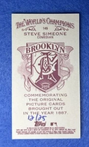 2018 Topps Allen and Ginter Mini Brooklyn Back #149 Steve Simeone numbered 12/25 - Picture 1 of 2