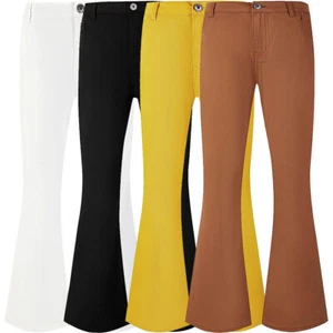 Men's 60s/70s Retro Bell Bottoms | Stretch | Comfort Flare | Vintage Disco Style - Picture 1 of 26