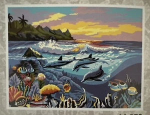 Printed needlepoint Tapestry Under The Sea Canvas Only Gobelin L 48-60 Cm - Picture 1 of 6
